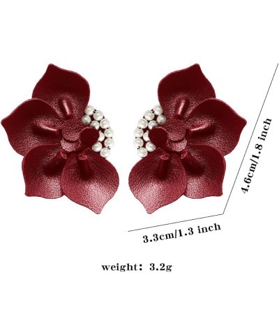 Flower Butterfly Earrings Red Flower Butterfly Earrings $8.39 Earrings