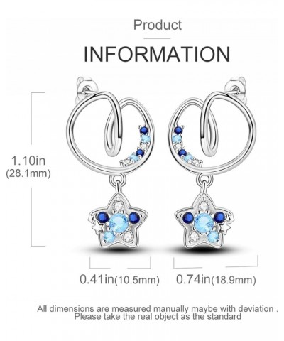 925 Sterling Silver Hoop Earrings for Women Colorful Cubic Zirconia Earrings Heart Hoop Earrings Hypoallergenic Star Huggies ...