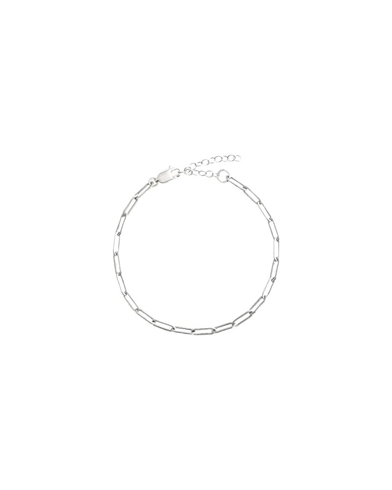 925 Sterling Silver 3mm Paperclip Chain Necklace for Women - Choose Your Color and Length Silver 7.0 Inches $24.87 Necklaces