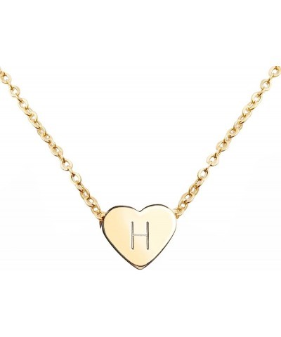 Gold Heart Necklace Initial Necklace Bridesmaid Gift Graduation Gift for Her H $13.25 Necklaces