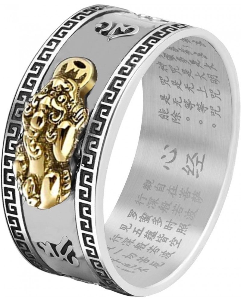 HJ HUAJ Feng Shui Ring Feng Shui PiXiu Mantra Ring PiXiu Rings,Anillo PiXiu Anillo De La Suerte Feng Shui Amulet Lucky Wealth...