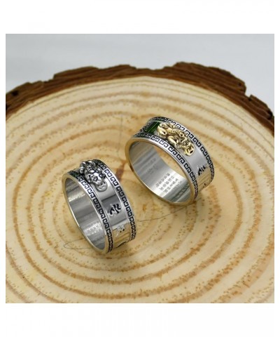 HJ HUAJ Feng Shui Ring Feng Shui PiXiu Mantra Ring PiXiu Rings,Anillo PiXiu Anillo De La Suerte Feng Shui Amulet Lucky Wealth...