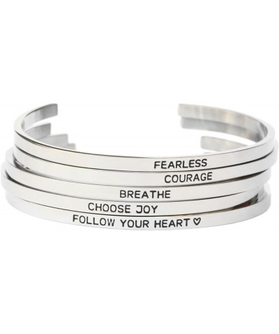 Inspirational Inspiration Cuff Bangle Bracelets in Stainless Steel I Refuse to Sink $11.73 Bracelets