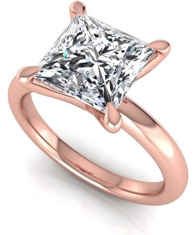 IGI Certified 2 Carat Princess Lab Grown Diamond (H, VS1) 14K Gold Womens Solitaire Engagement Wedding Ring Rose Gold $537.98...