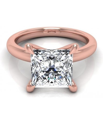 IGI Certified 2 Carat Princess Lab Grown Diamond (H, VS1) 14K Gold Womens Solitaire Engagement Wedding Ring Rose Gold $537.98...