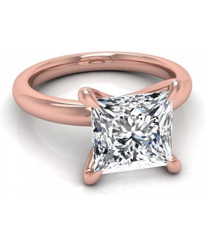 IGI Certified 2 Carat Princess Lab Grown Diamond (H, VS1) 14K Gold Womens Solitaire Engagement Wedding Ring Rose Gold $537.98...