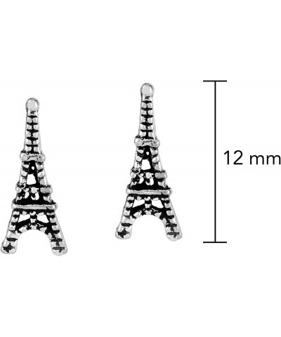 Style Icon Eifel Tower in the City of Love Paris France .925 Sterling Silver Post Stud Earrings for French Fashion Inspired A...