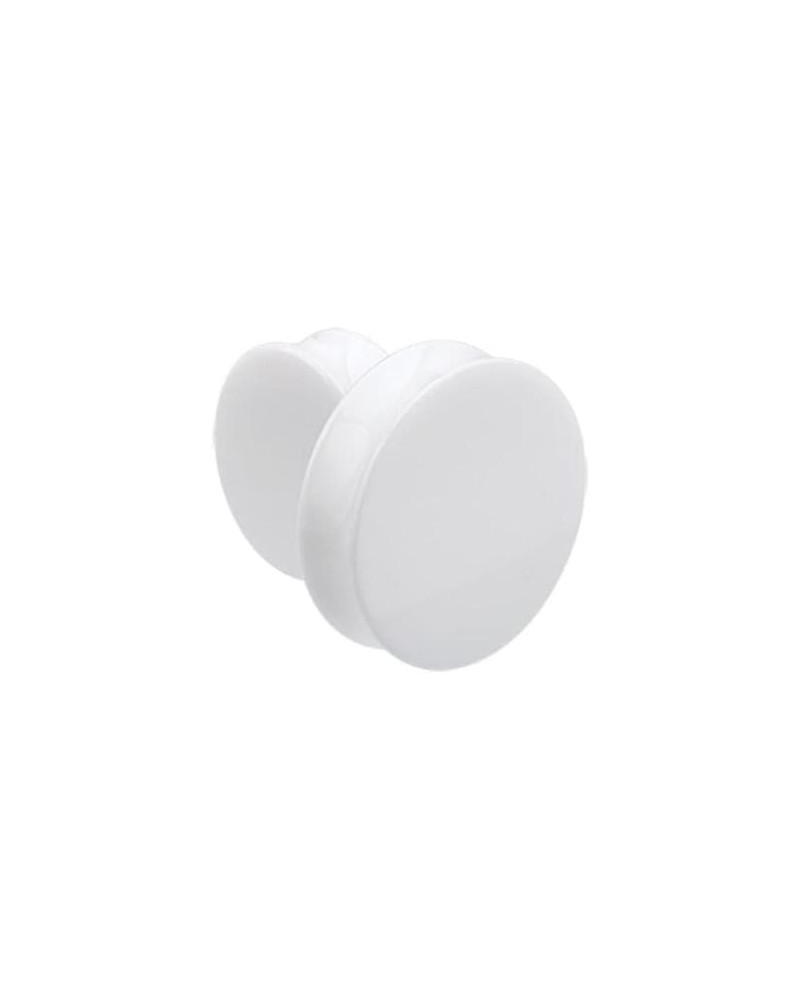 Pair 5/8" (16MM) WHITE ACRYLIC PLUGS Double Flare Gauges Solid Saddle Thin Ear Flesh Tunnels (2pcs) $6.40 Body Jewelry