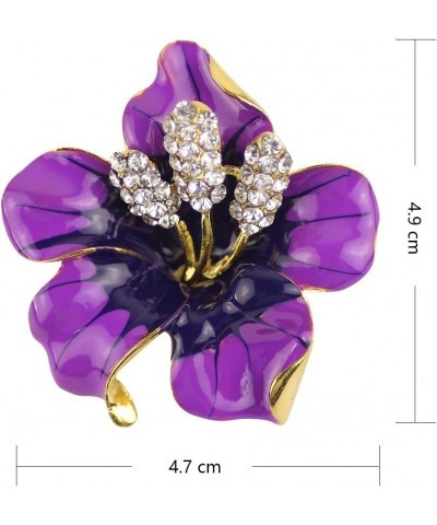 Brooch Pin for Women Flowers Brooch with Created Crystal | Elegant Brooches and Pins for women | Pearl Brooches for women wit...