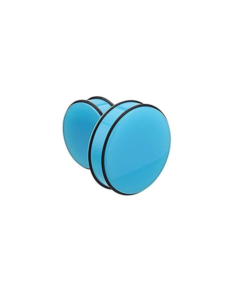 Supersize Neon Colored Acrylic No Flare Ear Gauge Plug 2" (51mm), Light Blue $18.59 Body Jewelry