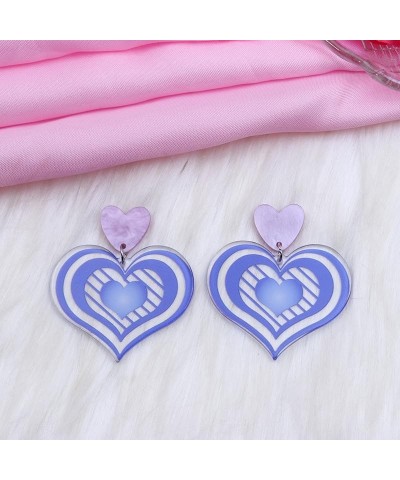 1-2 Pairs Valentines Day Earrings For Her Heart Earrigns Colorful Love Heart Stud Envelope Bottle Cute Cat Dangle Earrings XO...