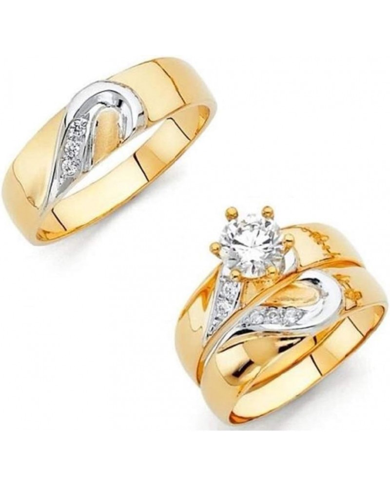 Matching Promise Rings for Couples Forever Wedding Bands Sets for Him and Her Heart Rings Women's Size 4 & Men's Size 8 $67.2...