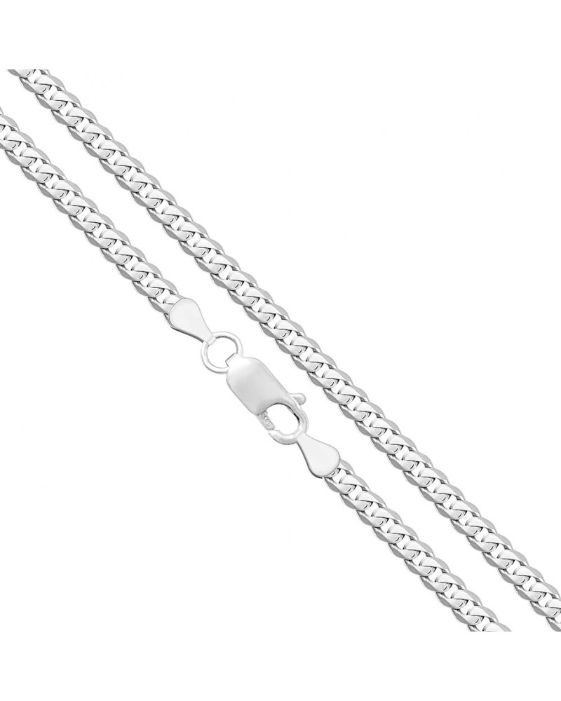 Solid 925 Sterling Silver Curb Chain Necklace, Sizes 2.2mm - 9.5mm 22in, 9.5mm Curb Chain $40.70 Necklaces