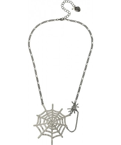 Halloween Spider Necklace Spiderweb Pendant Necklace $21.39 Necklaces