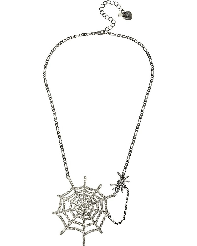 Halloween Spider Necklace Spiderweb Pendant Necklace $21.39 Necklaces