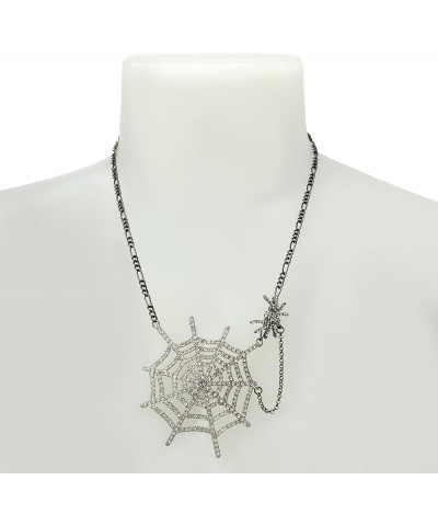 Halloween Spider Necklace Spiderweb Pendant Necklace $21.39 Necklaces