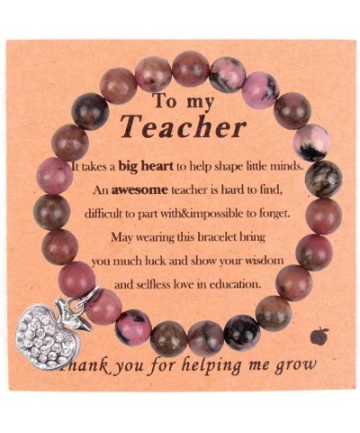 Teacher appreciation gifts,Natural Stone teacher Bracelet gifts for women,thank you gifts for teacher meaningful gifts for wo...