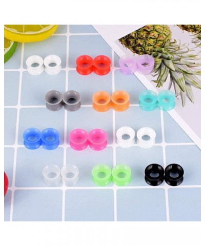 24pcs-100pcs Colorful Silicone Ear Gauges Double Flared Ear Tunnels Set Stretchers Expander Ear Piercing Jewelry 100pcs, 00G ...