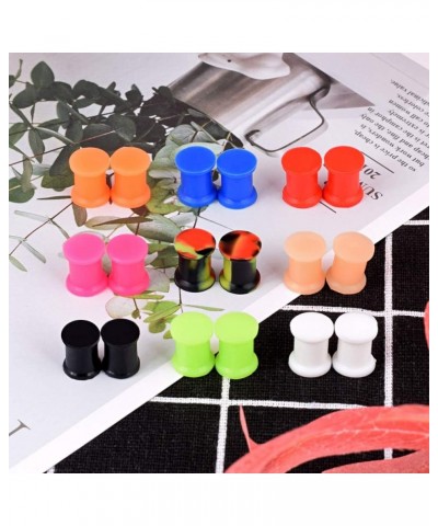 24pcs-100pcs Colorful Silicone Ear Gauges Double Flared Ear Tunnels Set Stretchers Expander Ear Piercing Jewelry 100pcs, 00G ...