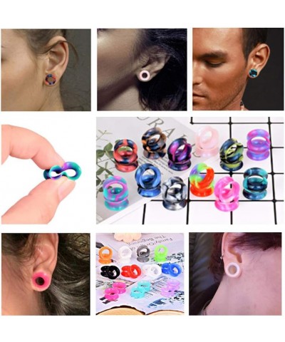 24pcs-100pcs Colorful Silicone Ear Gauges Double Flared Ear Tunnels Set Stretchers Expander Ear Piercing Jewelry 100pcs, 00G ...