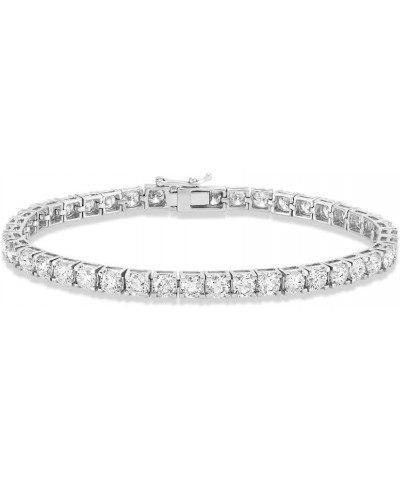 14K White Gold Lab Grown Diamond Tennis Bracelet (5-10 cttw, E-F Color, VS1 Clarity) 8.0 Inches 7.0 carats $1.00 Bracelets