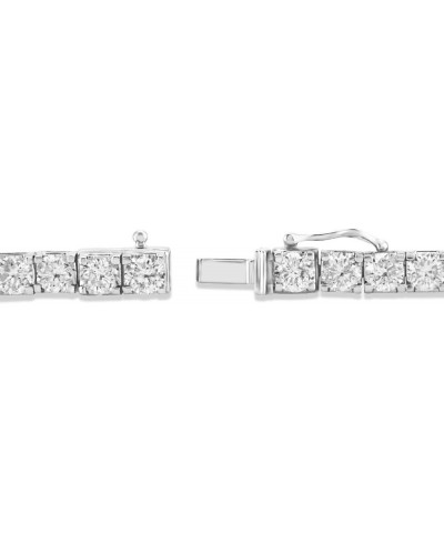 14K White Gold Lab Grown Diamond Tennis Bracelet (5-10 cttw, E-F Color, VS1 Clarity) 8.0 Inches 7.0 carats $1.00 Bracelets