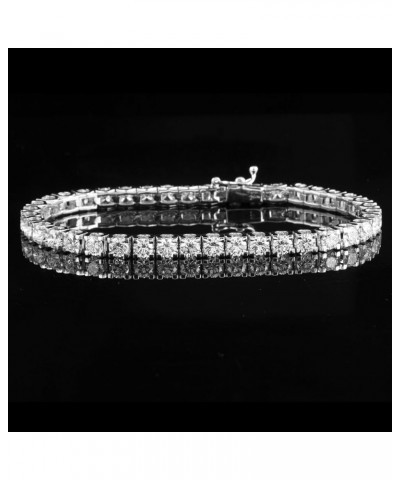 14K White Gold Lab Grown Diamond Tennis Bracelet (5-10 cttw, E-F Color, VS1 Clarity) 8.0 Inches 7.0 carats $1.00 Bracelets