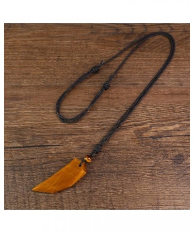 Wolf Wooth Stone Matching Couples Pendant Necklaces Howlite & Tiger Eye $13.50 Necklaces