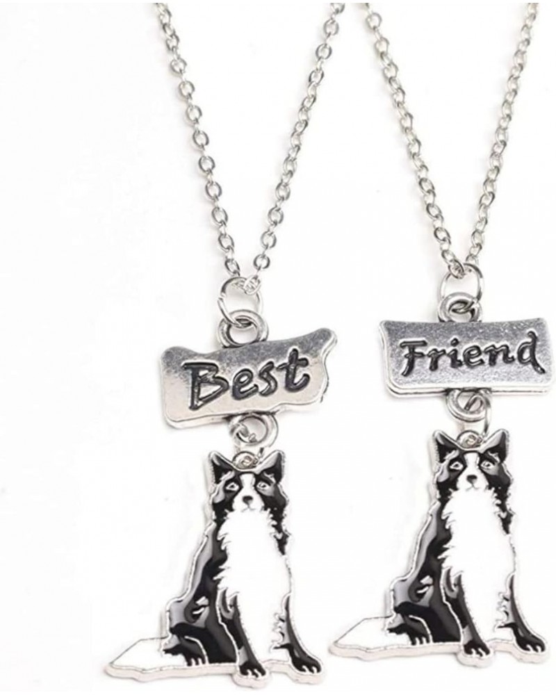 Best Friend Necklaces,Lovely Dog Pendant Friendship Set Metal Necklace for Valentine's Day Present Birthday Christmas Border ...