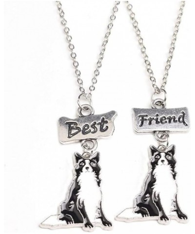 Best Friend Necklaces,Lovely Dog Pendant Friendship Set Metal Necklace for Valentine's Day Present Birthday Christmas Border ...