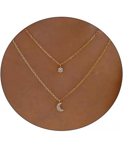 Gold Necklace for Women 14K Gold/Silver Plated Dainty Diamond Rhinestone Necklace Simple Gold Chain Cubic Zirconia Necklaces ...