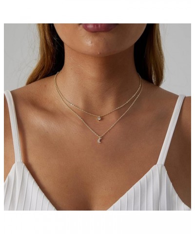 Gold Necklace for Women 14K Gold/Silver Plated Dainty Diamond Rhinestone Necklace Simple Gold Chain Cubic Zirconia Necklaces ...