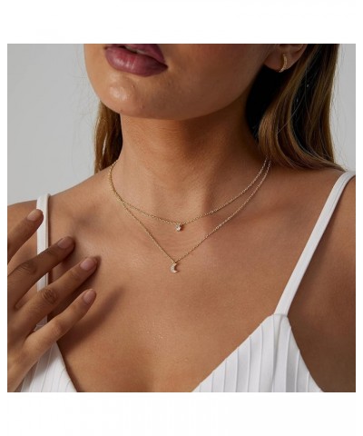 Gold Necklace for Women 14K Gold/Silver Plated Dainty Diamond Rhinestone Necklace Simple Gold Chain Cubic Zirconia Necklaces ...