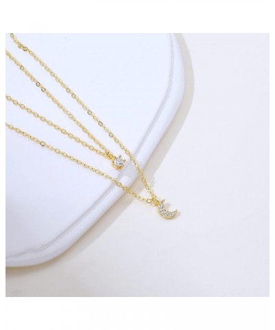 Gold Necklace for Women 14K Gold/Silver Plated Dainty Diamond Rhinestone Necklace Simple Gold Chain Cubic Zirconia Necklaces ...