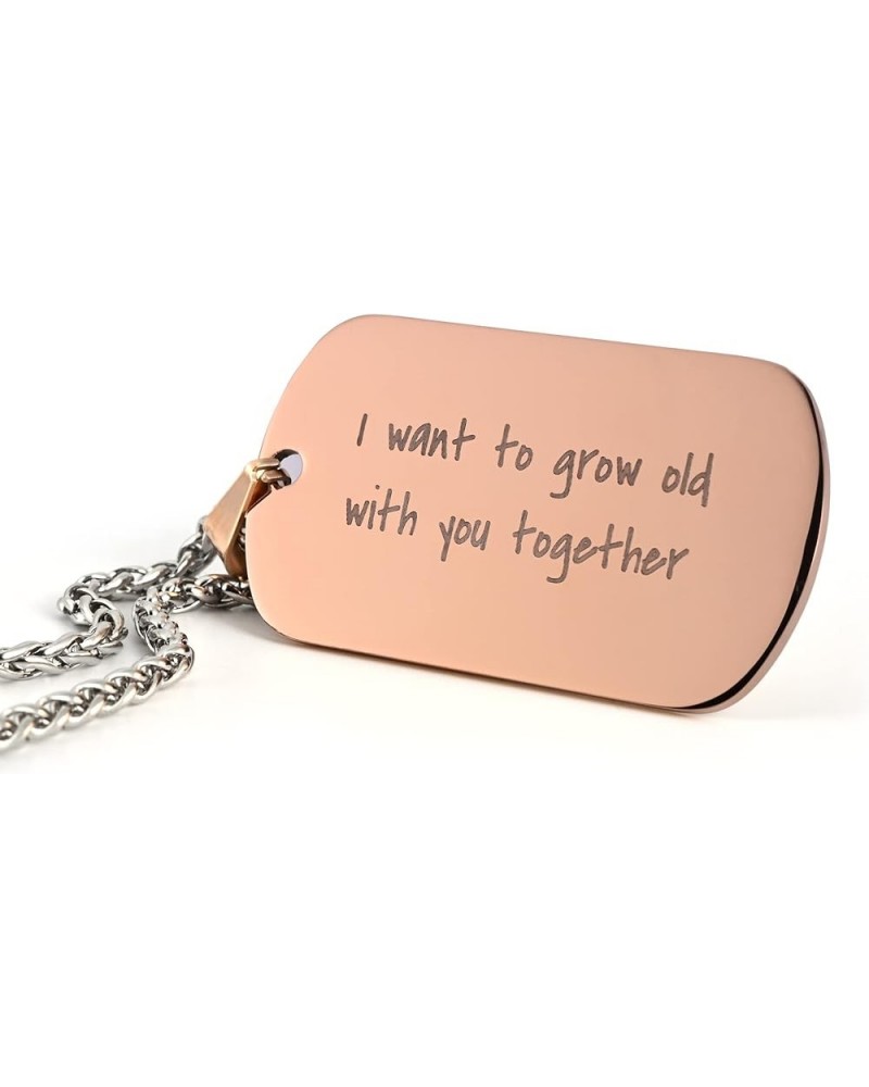 Personalized Dog Tag - Custom Picture Photo Text Engraving Stainless Steel Pendant Necklace key chains for Men Women Couples ...