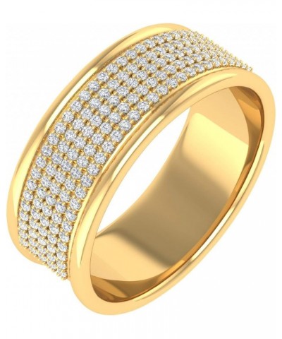 0.30 Carat Round Diamond Wedding Band Ring in 10K Gold (I1-I2 Clarity) Yellow Gold $123.50 Rings