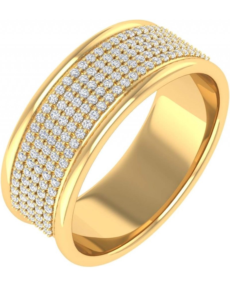 0.30 Carat Round Diamond Wedding Band Ring in 10K Gold (I1-I2 Clarity) Yellow Gold $123.50 Rings