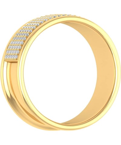 0.30 Carat Round Diamond Wedding Band Ring in 10K Gold (I1-I2 Clarity) Yellow Gold $123.50 Rings