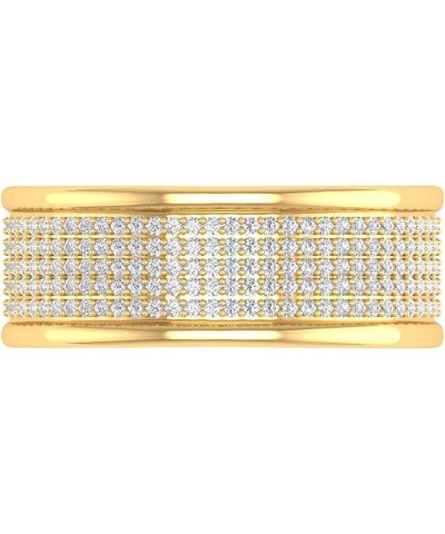 0.30 Carat Round Diamond Wedding Band Ring in 10K Gold (I1-I2 Clarity) Yellow Gold $123.50 Rings