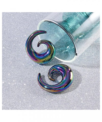 Glass Ear Tapers Plugs 2G-16mm Handmade Hanger Gauges Piercing Jewelry Set Black-00g(10mm) $9.50 Body Jewelry