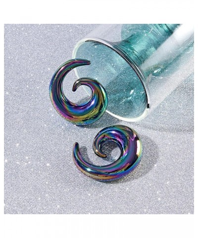 Glass Ear Tapers Plugs 2G-16mm Handmade Hanger Gauges Piercing Jewelry Set Black-00g(10mm) $9.50 Body Jewelry