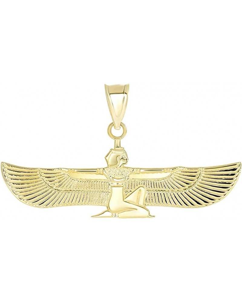 10K Yellow, White, or Rose Gold Winged Egyptian Goddess Isis Pendant Charm 10K Yellow Gold $75.90 Pendants