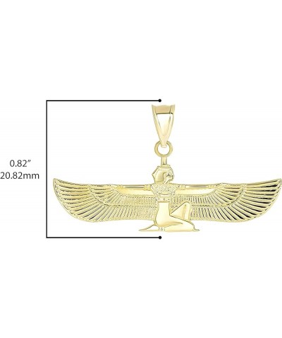 10K Yellow, White, or Rose Gold Winged Egyptian Goddess Isis Pendant Charm 10K Yellow Gold $75.90 Pendants