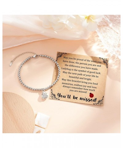 Retirement Gifts for Women 2024 Coworker Farewell Gifts with Gift Message Card, Good Luck Bracelet Goodbye Leaving Gifts Goin...