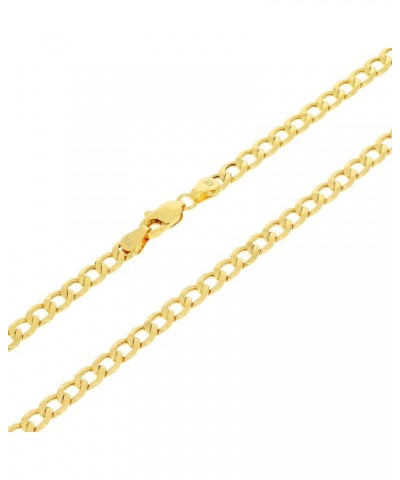 10k Yellow Gold 4.5mm Cuban Curb Link Chain Pendant Necklace, Mens Womens Jewelry 16" 18" 20" 22" 24" 26" 28" 30 26 $120.43 N...