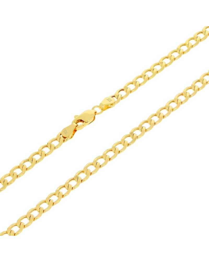 10k Yellow Gold 4.5mm Cuban Curb Link Chain Pendant Necklace, Mens Womens Jewelry 16" 18" 20" 22" 24" 26" 28" 30 26 $120.43 N...