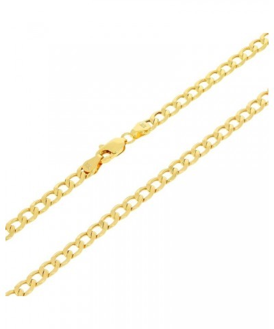 10k Yellow Gold 4.5mm Cuban Curb Link Chain Pendant Necklace, Mens Womens Jewelry 16" 18" 20" 22" 24" 26" 28" 30 26 $120.43 N...