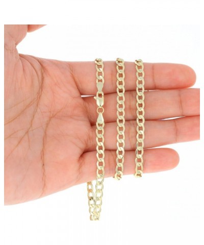 10k Yellow Gold 4.5mm Cuban Curb Link Chain Pendant Necklace, Mens Womens Jewelry 16" 18" 20" 22" 24" 26" 28" 30 26 $120.43 N...