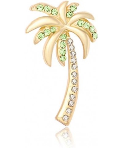 Crystal Tropical Beach Palm Tree Brooch Pin Summer Jewelry gold $8.09 Brooches & Pins