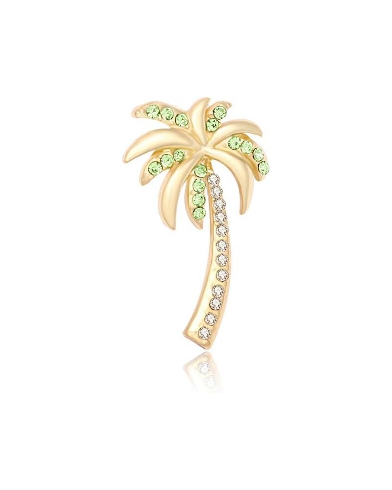 Crystal Tropical Beach Palm Tree Brooch Pin Summer Jewelry gold $8.09 Brooches & Pins